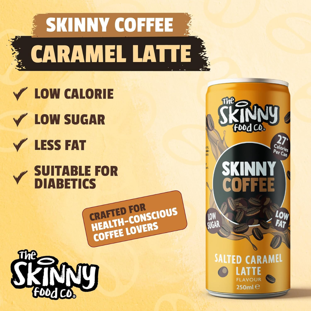 The Skinny Food Co Skinny Coffee 12x250ml Salted Caramel Latte