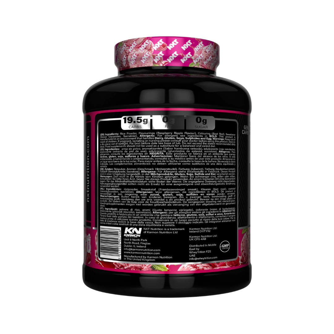 NXT Nutrition Cream of Rice 2kg Raspberry Ripple
