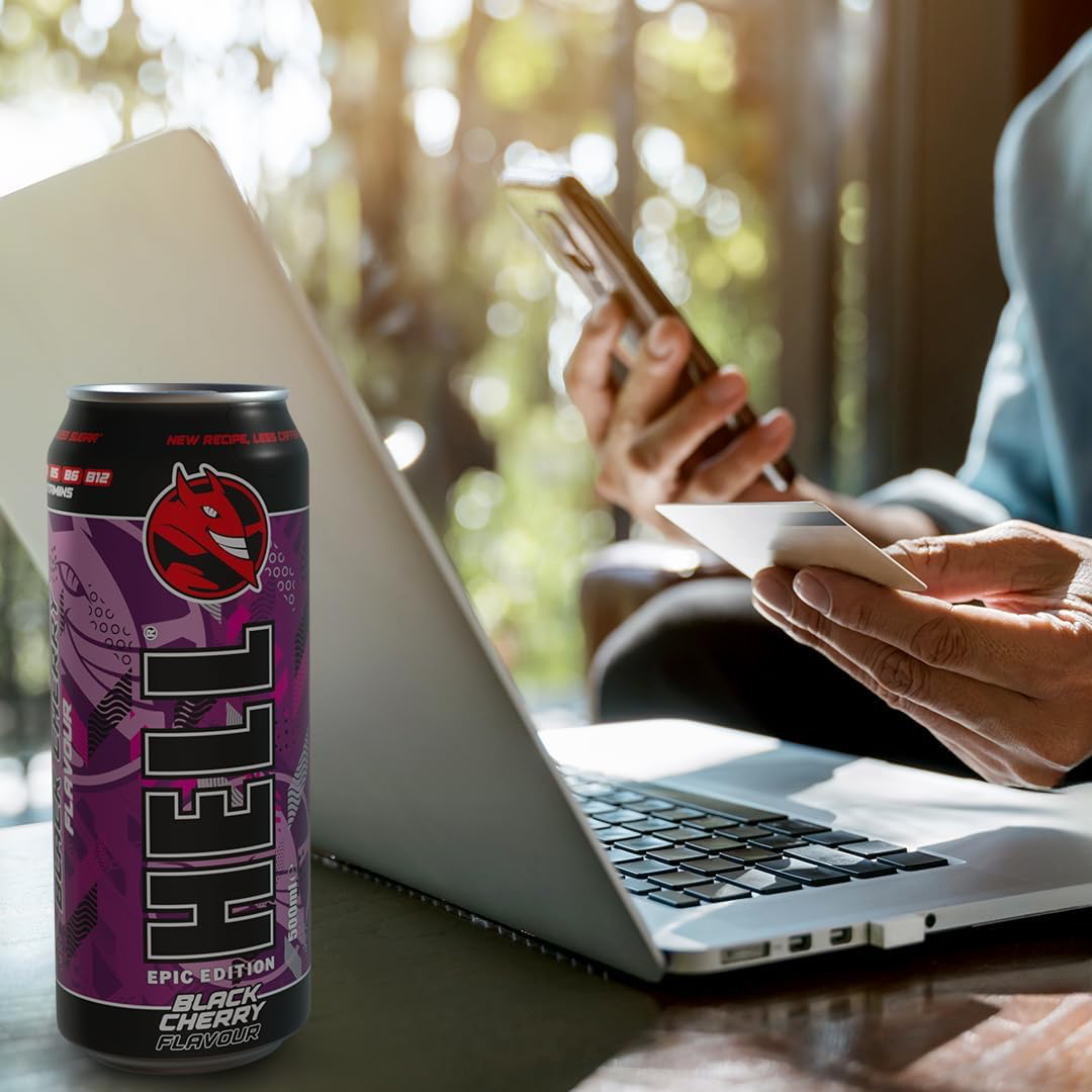Hell Energy Energy Drink 12x500ml Black Cherry