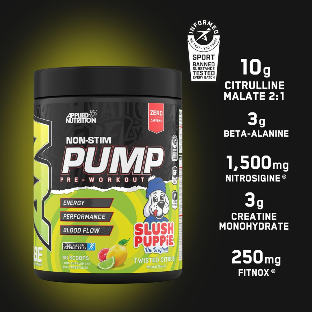 Applied Nutrition ABE (All Black Everything) PUMP Pre-Workout 500g Slush Puppie Twisted Citrus