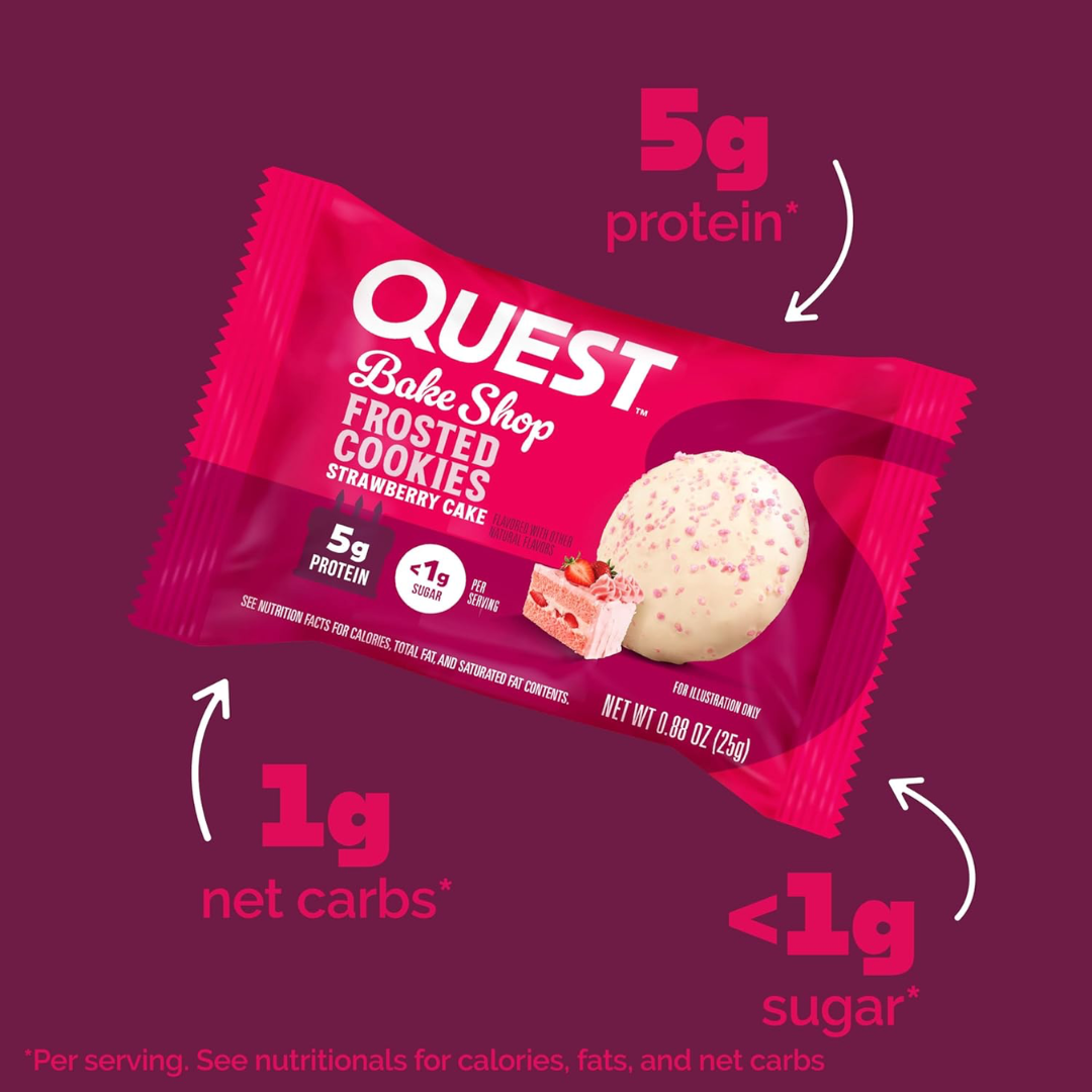 Quest Nutrition Frosted Cookies 8x25g Strawberry Cake