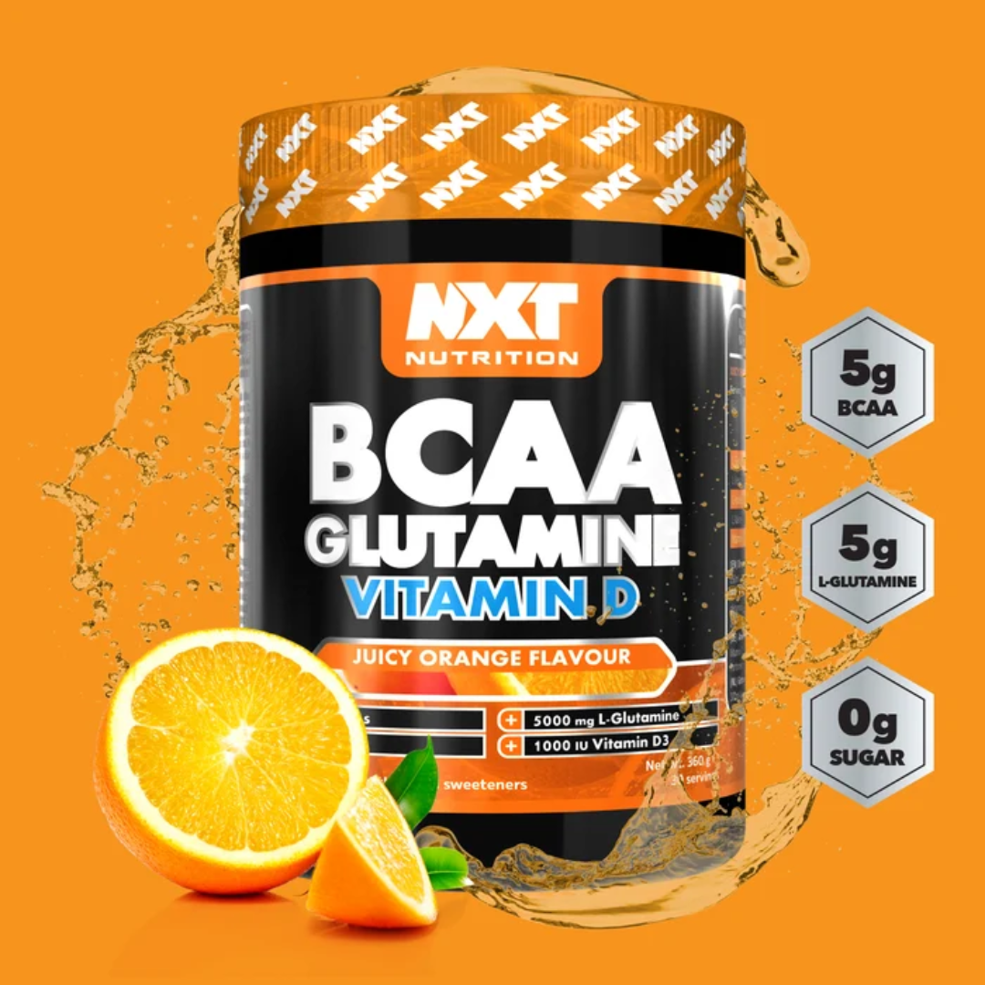 NXT Nutrition BCAA, Glutamine & VIt D 360g Orange