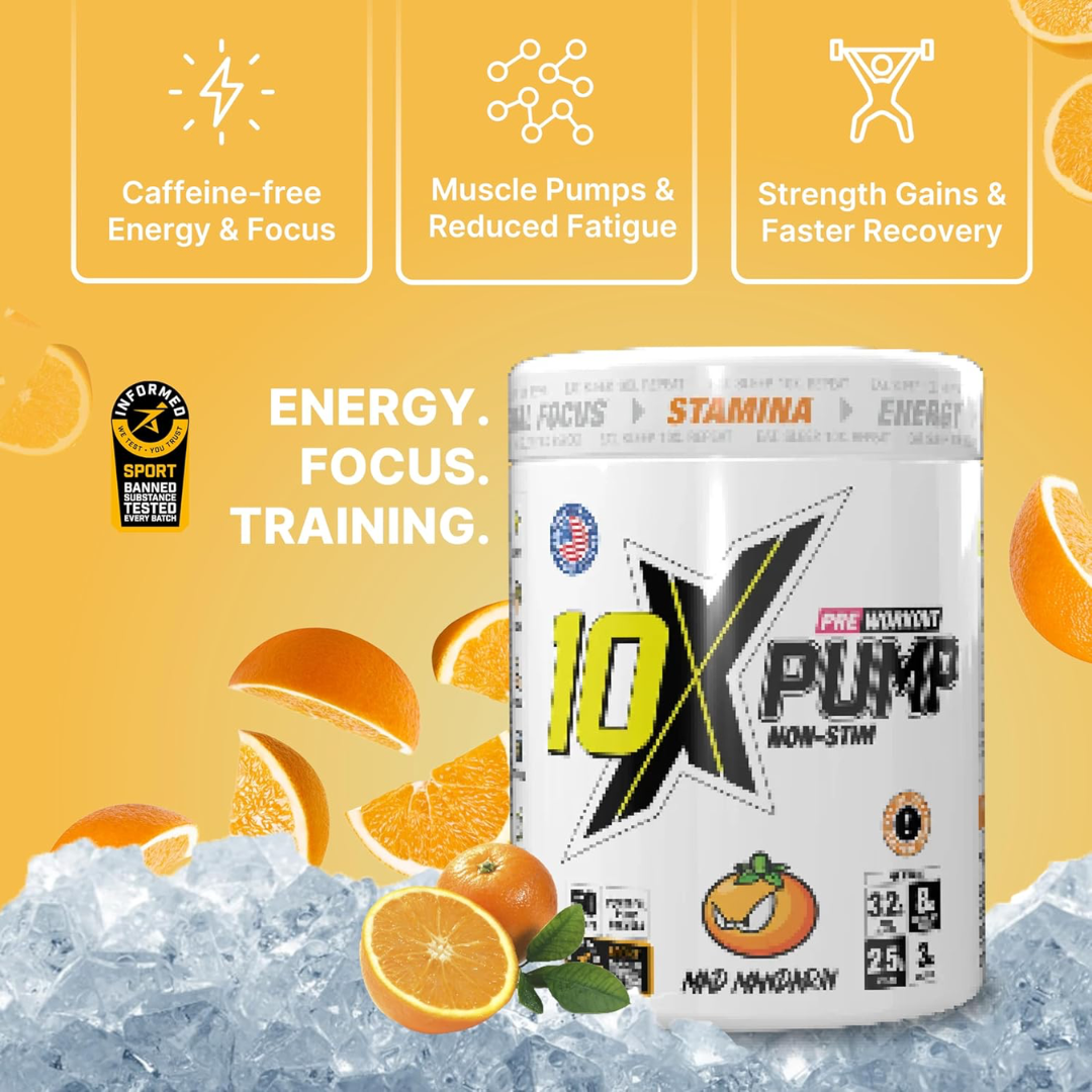 10X Athletic PUMP 600g Mad Mandarin