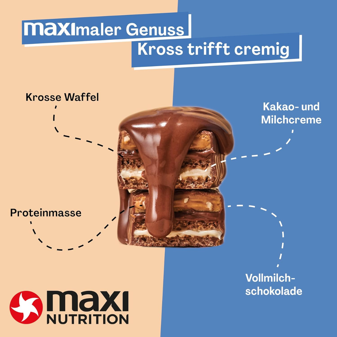 MaxiNutrition Protein Waffle Bar 12x40g Milk & Coconut