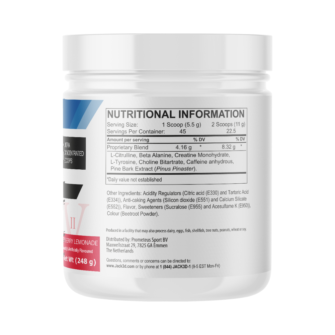 USP Labs Jack3d Advanced 248g Raspberry Lemonade