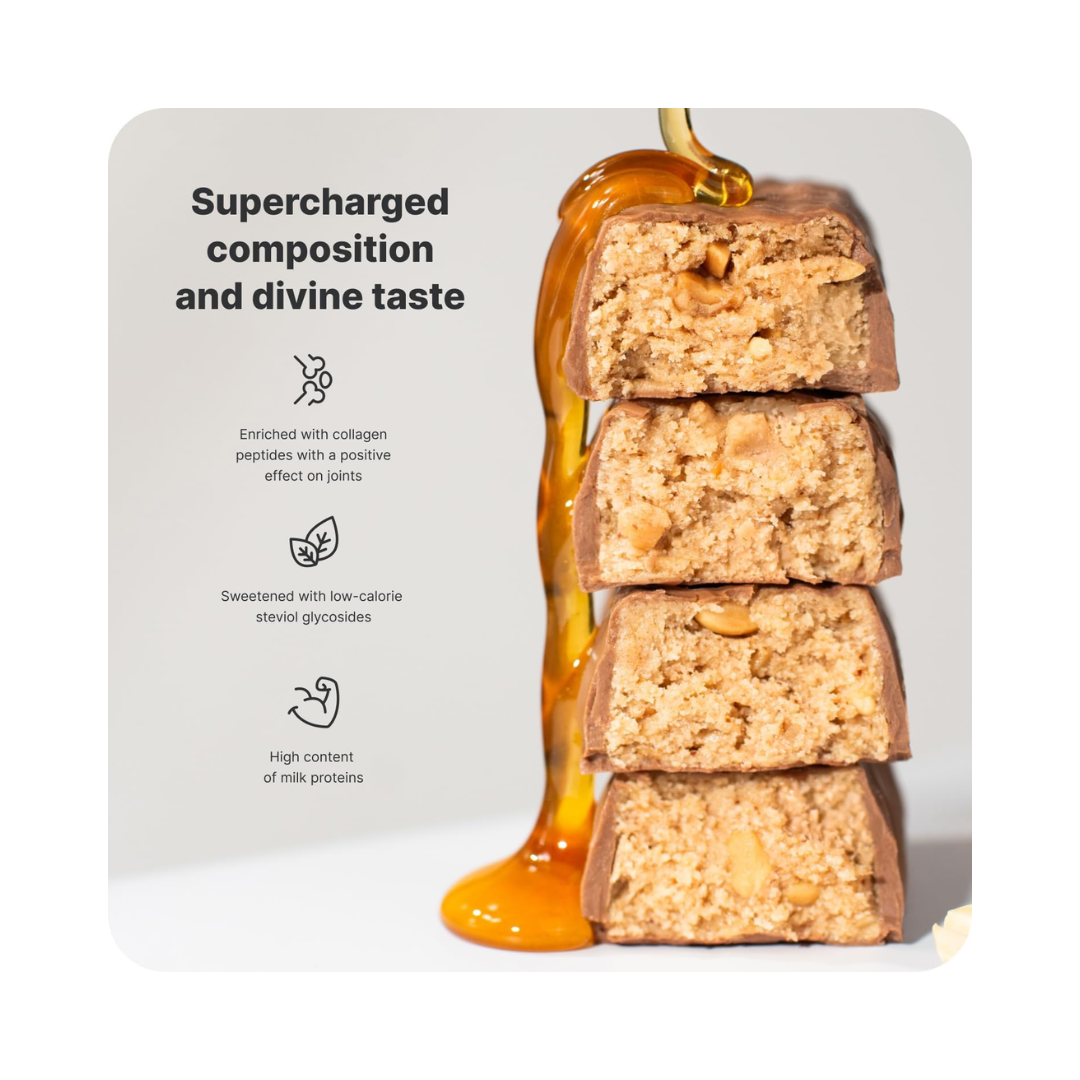 Vilgain Trouble Protein Bar 12x55g Peanut Butter with real honey