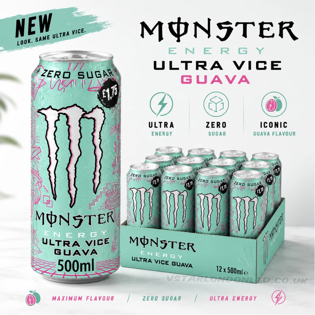 Monster Energy Ultra 12x500ml Ultra Vice Guava