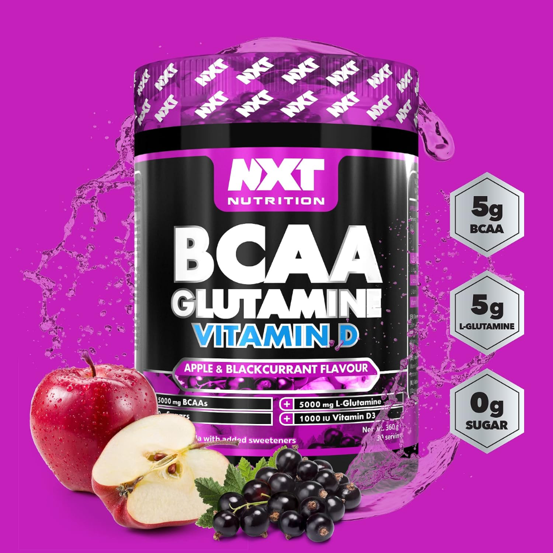 NXT Nutrition BCAA, Glutamine & VIt D 360g Apple & Blackcurrant
