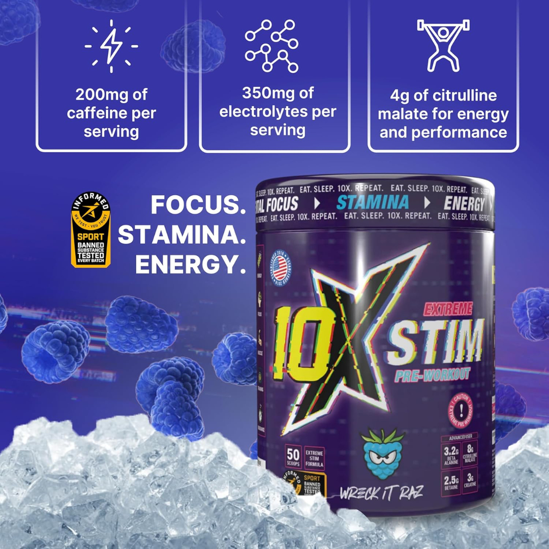 10X Athletic STIM 600g Wreck It Raz