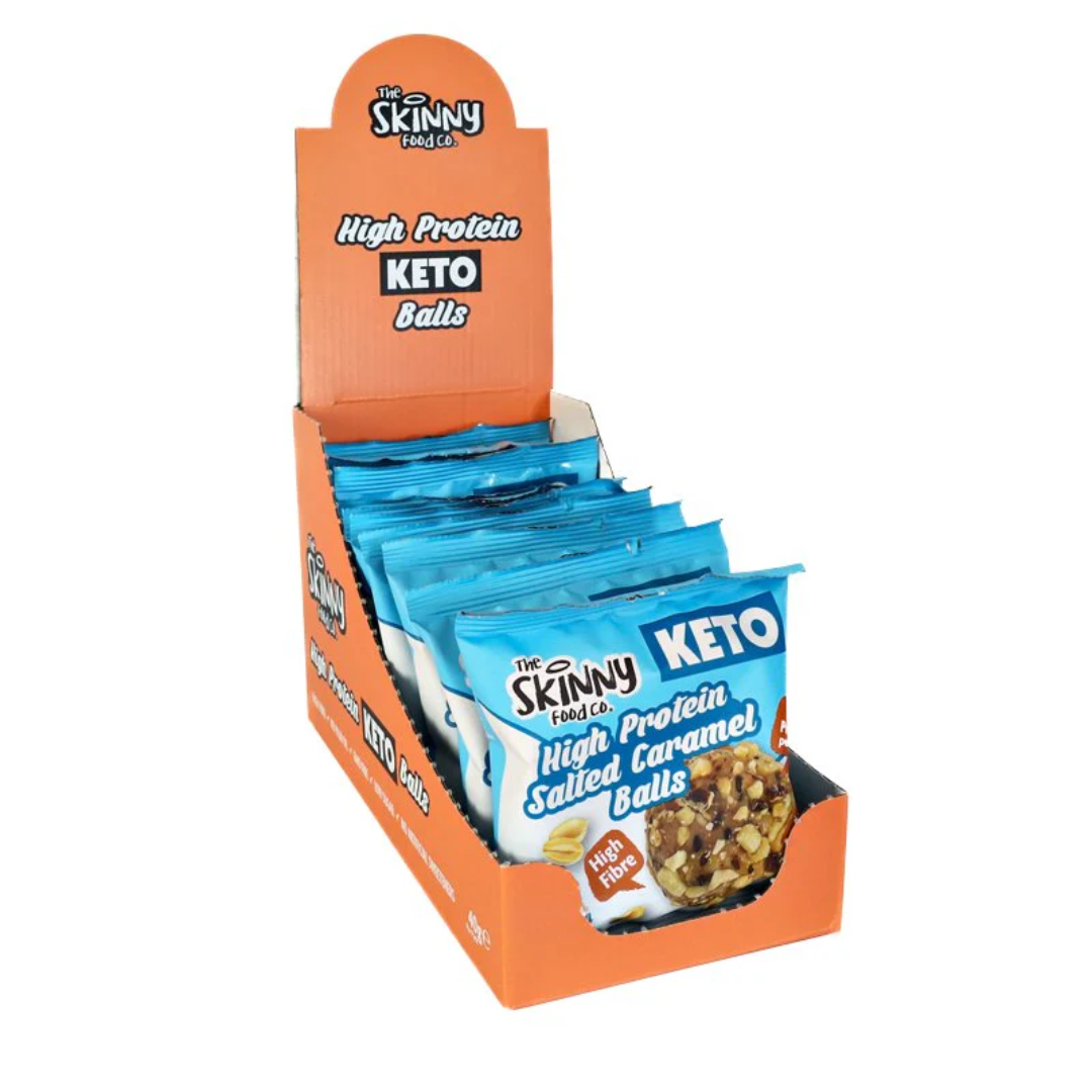 The Skinny Food Co High Protein Keto Balls 10x40g Salted Caramel