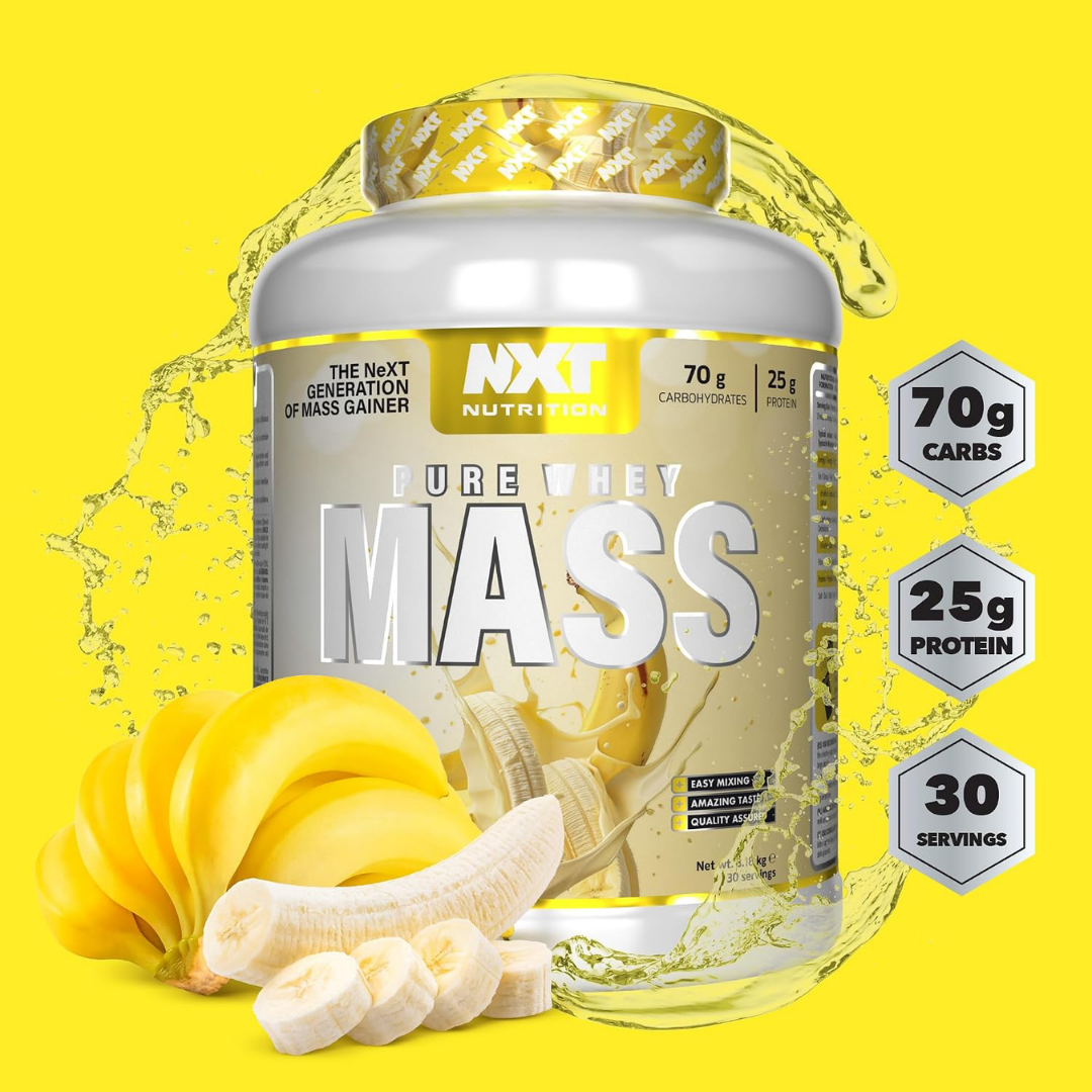 NXT Nutrition NXT Pure Whey Mass 3.18kg Banana Milkshake