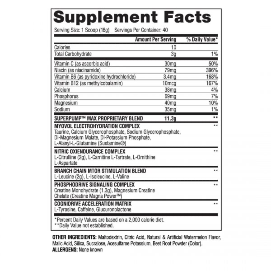 Gaspari Nutrition SuperPump Max 640g Watermelon