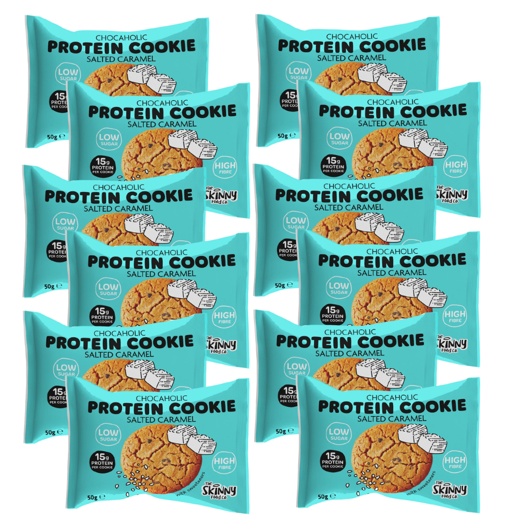 The Skinny Food Co High Protein Chocaholic Cookie 12x50g Salted Caramel