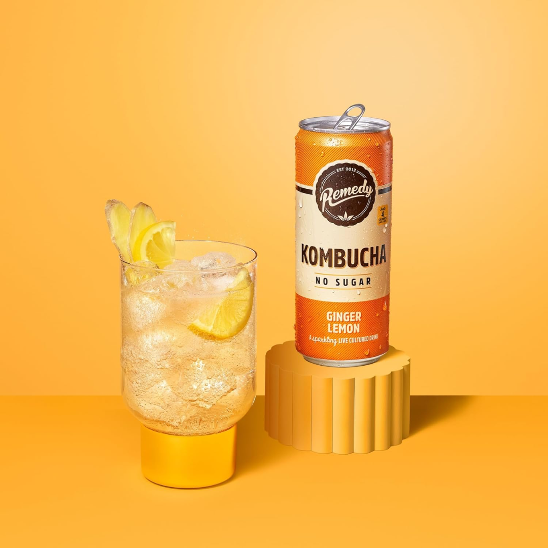 Remedy Kombucha 12x250ml Ginger Lemon