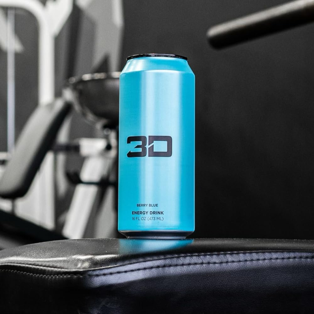 3D Energy Drink 24x473ml Blue - Berry Blue