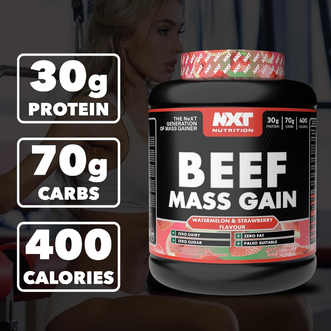 NXT Nutrition Beef Mass Gain 3.15kg Apple & Blackcurrant