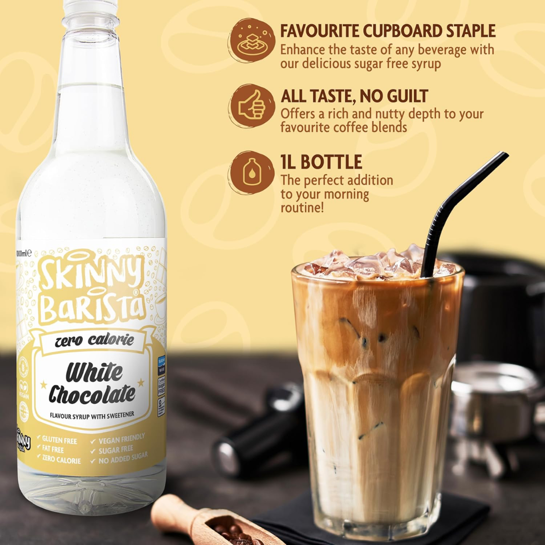 The Skinny Food Co Skinny Barista Zero Calorie Coffee Syrup 1000ml Toasted Pistachio (Limited Edition)