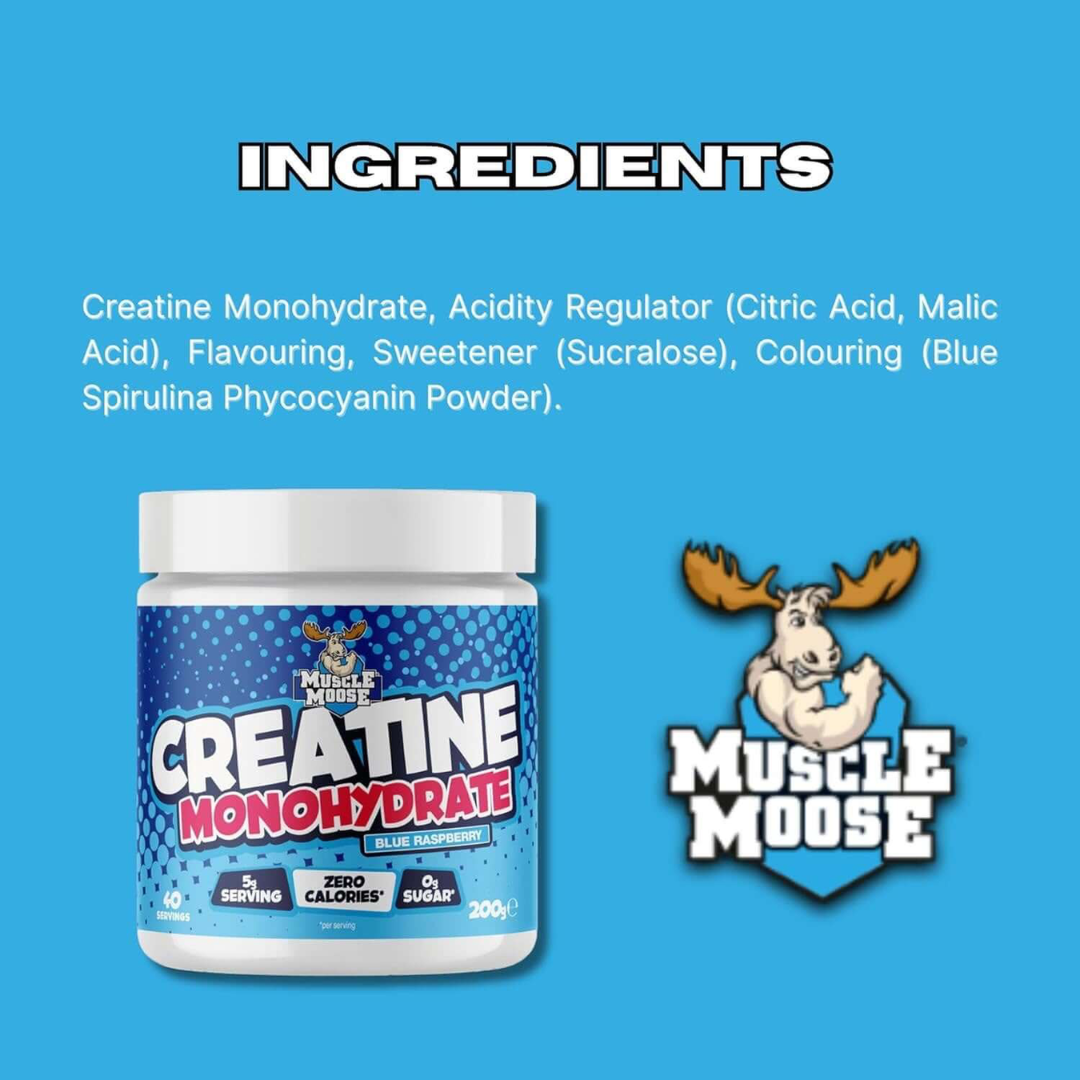 Muscle Moose Creatine Monohydrate (Flavoured) 200g Orange