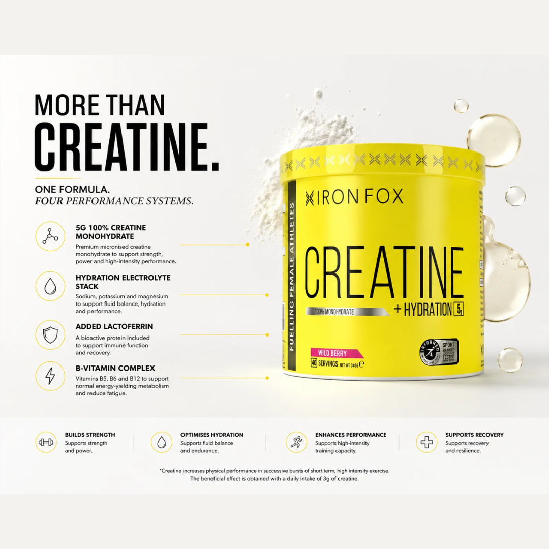 IRONFOX Creatine + Hydration 340g Wild Berry