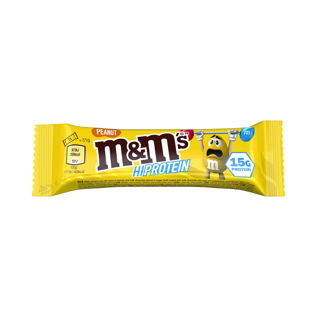 M&M Hi-Protein Bar 12x51g Peanut