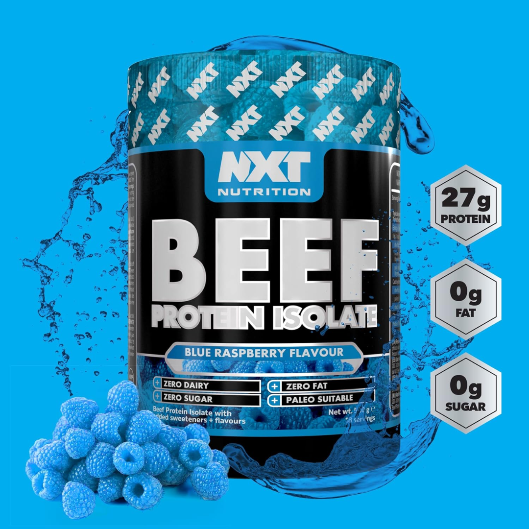 NXT Nutrition Beef Protein Isolate 540g Blue Raspberry