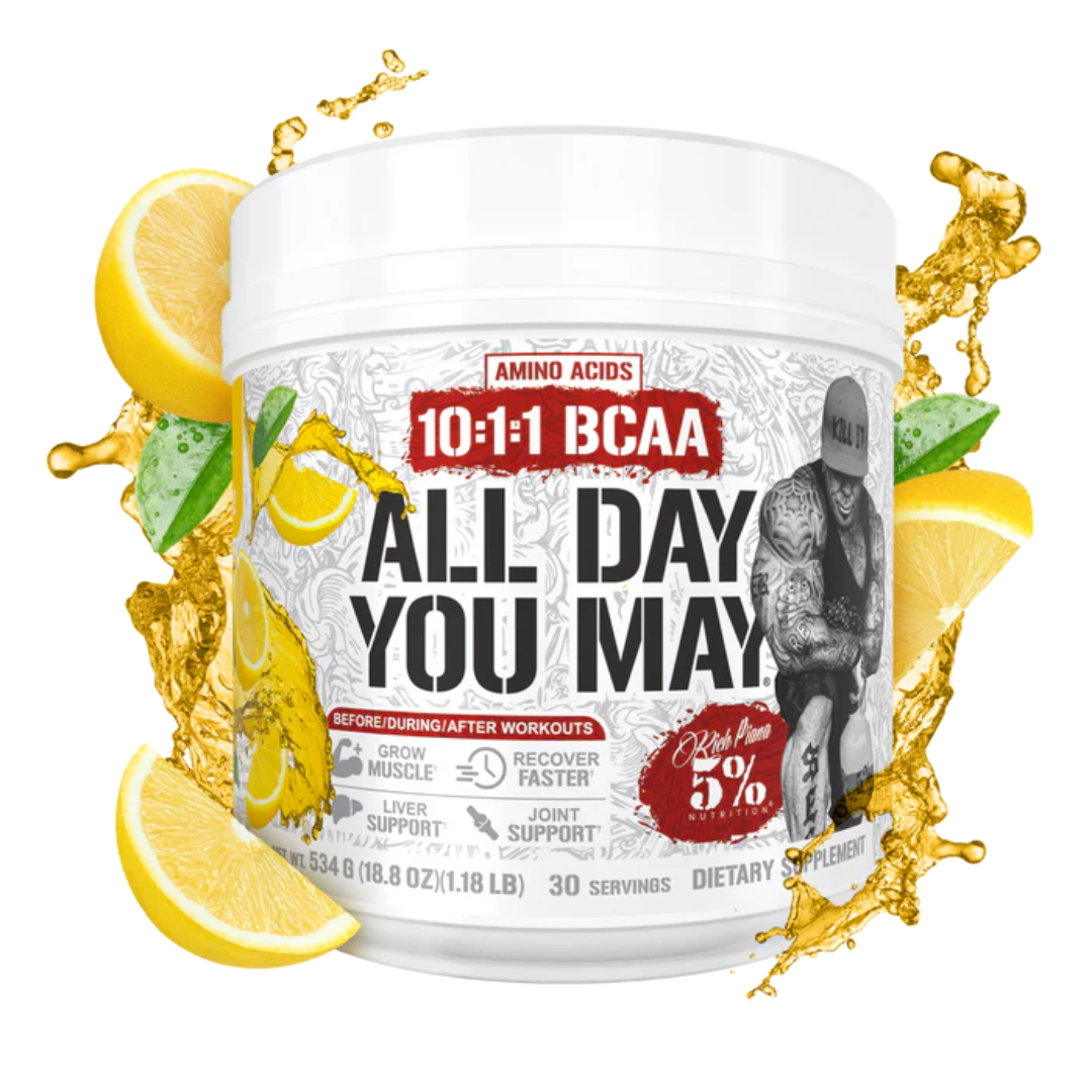 Rich Piana 5% Nutrition All Day You May Legendary Series 465g Lemon Ice