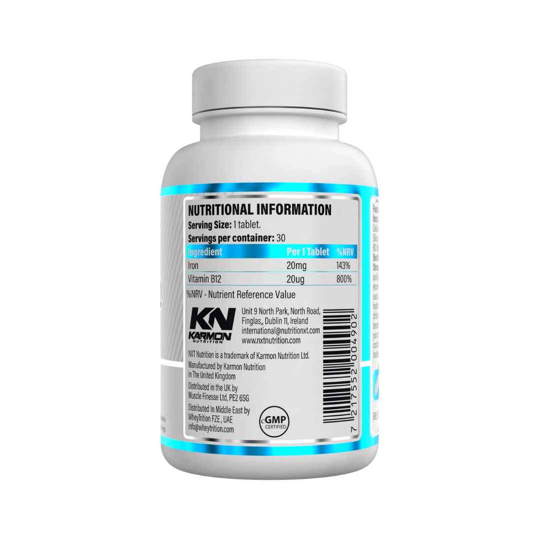 NXT Nutrition Iron & B12 30 Tabs