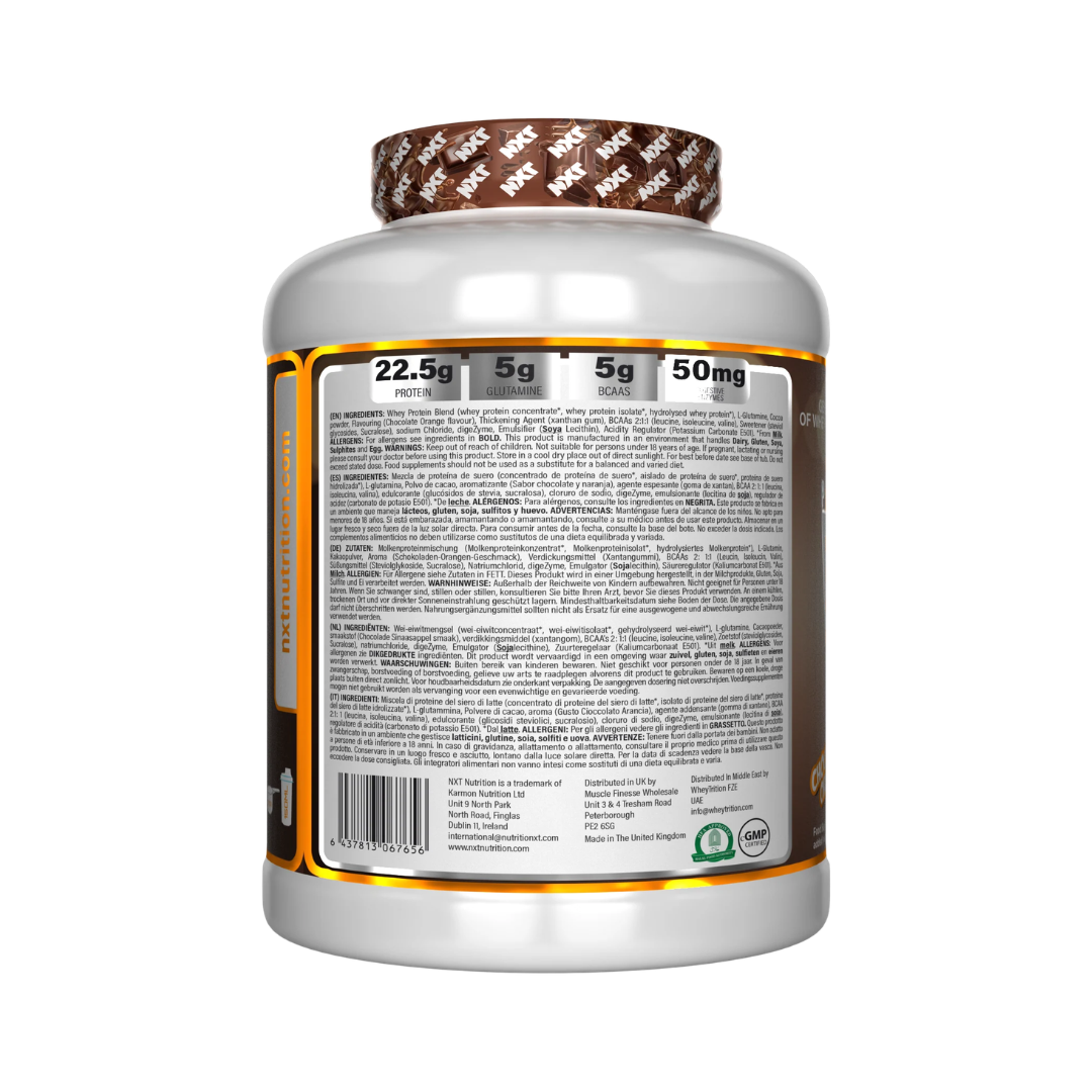 NXT Nutrition Pure Whey Deluxe 2.1kg Chocolate Orange