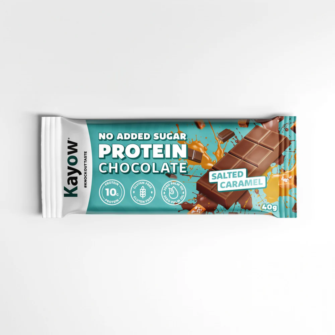 Kayow Nutrition No Added Sugar Protein Chocolate 12x40g Salted Caramel