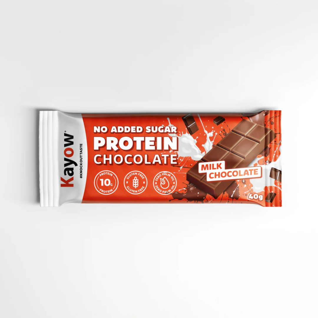 Kayow Nutrition No Added Sugar Protein Chocolate 12x40g Milk Chocolate