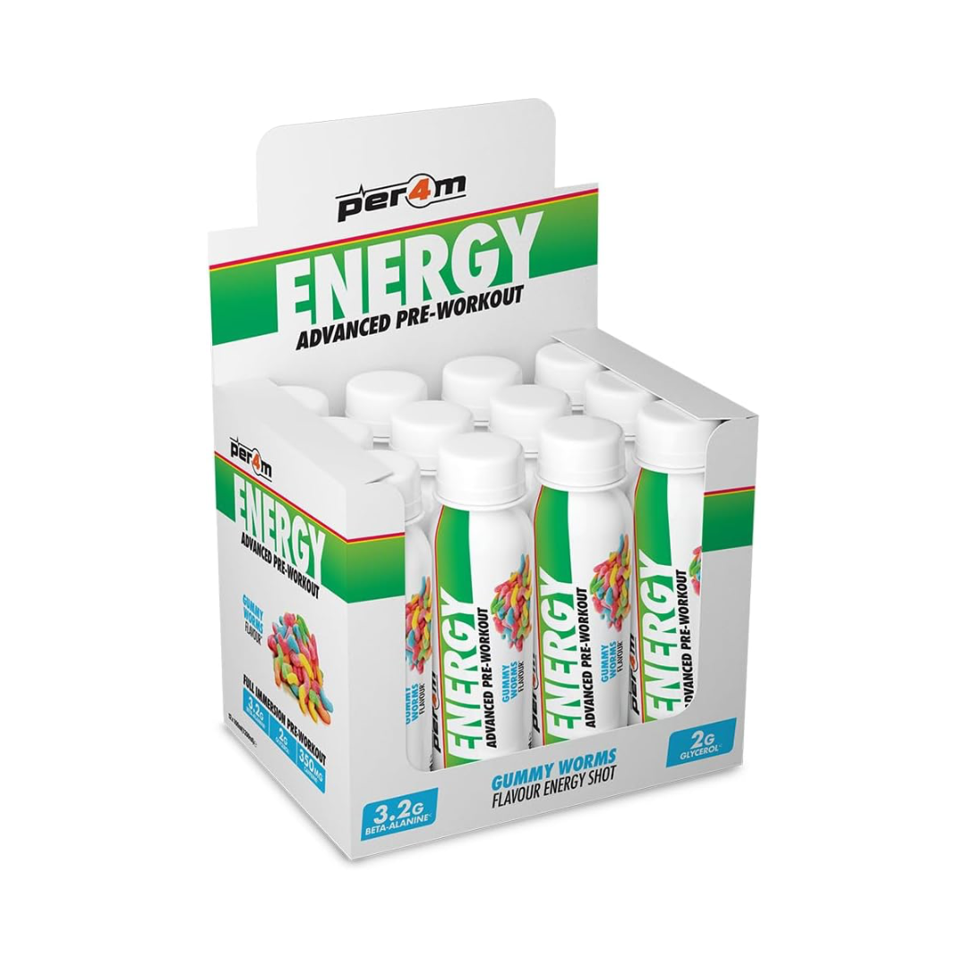 Per4m Energy Pre Workout Shot 12x100ml Gummy Worms