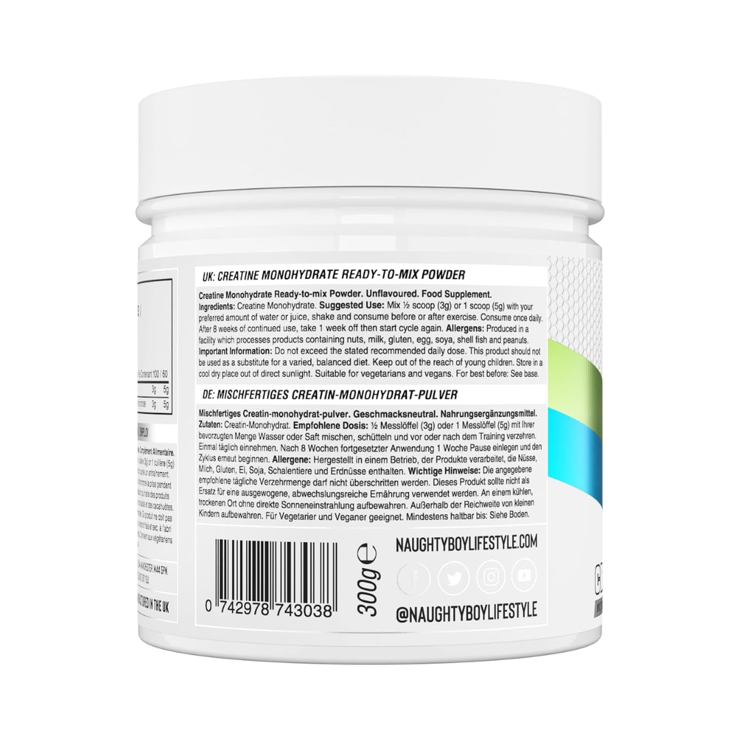 Naughty Boy Prime Creatine 300g Unflavoured