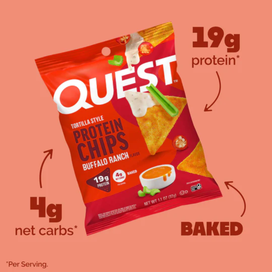 Quest Nutrition Protein Chips 8x32g Buffalo Ranch
