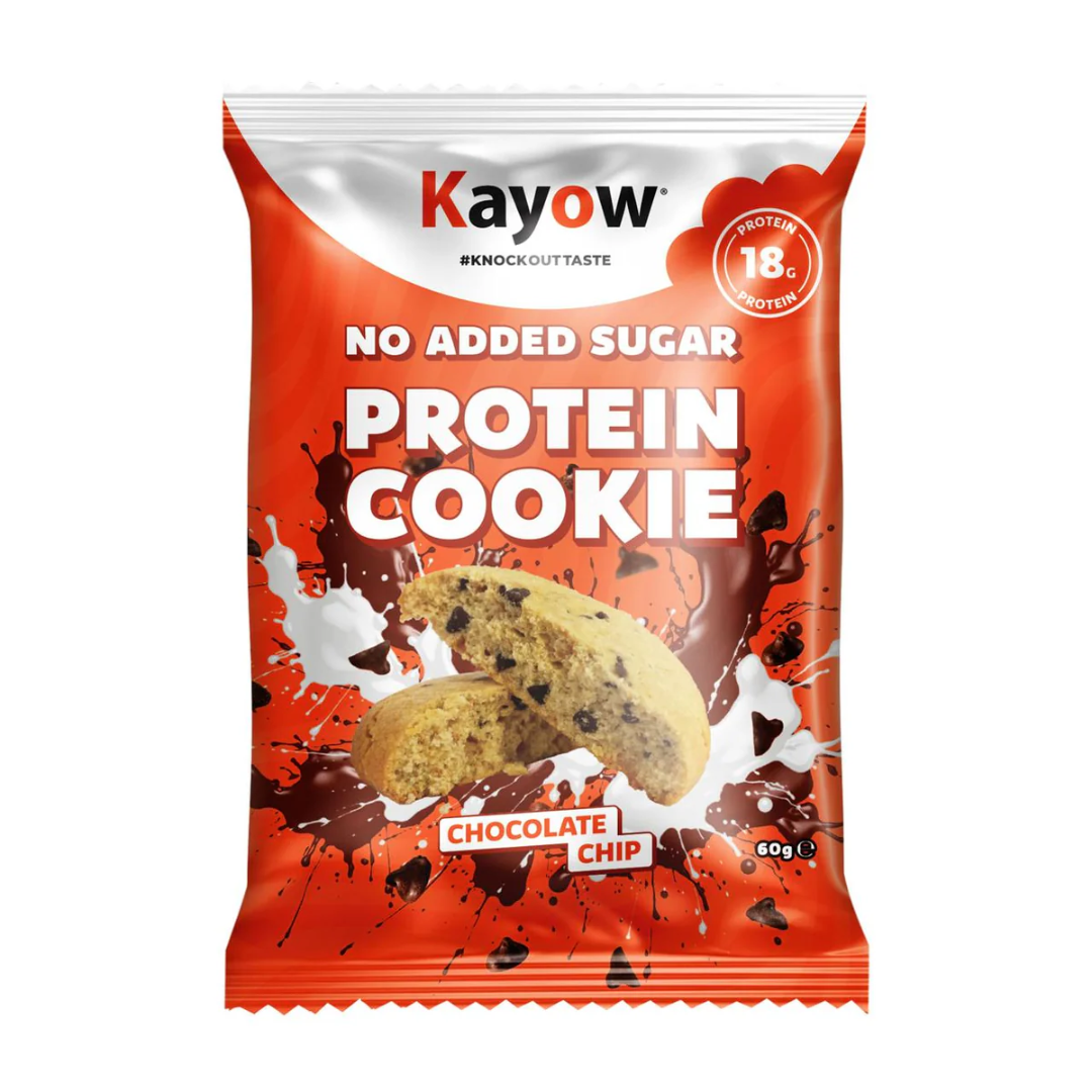 Kayow Nutrition No Added Sugar Protein Cookies 12x60g Chocolate Chip