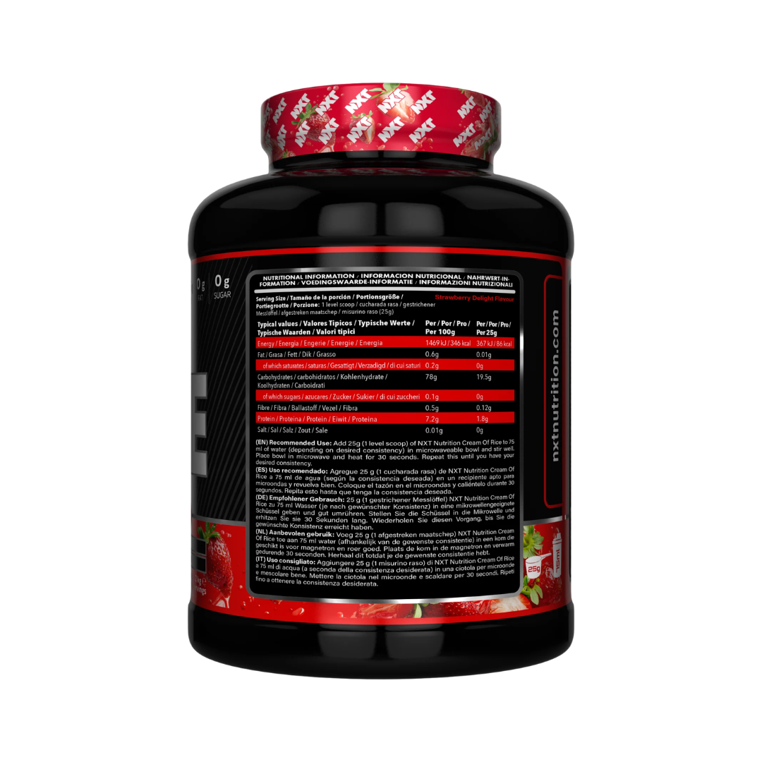 NXT Nutrition Cream of Rice 2kg Strawberry Delight