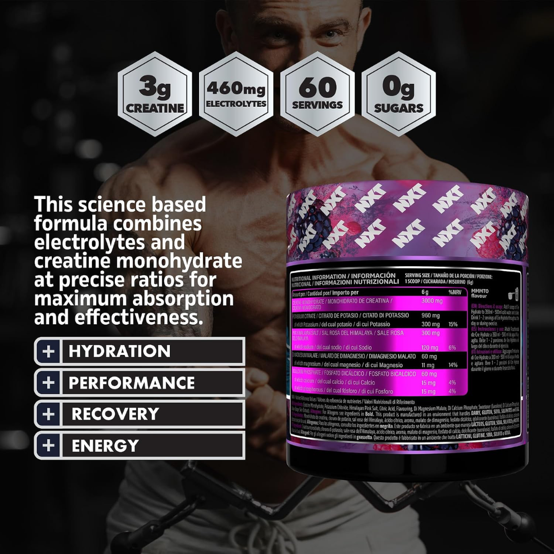 NXT Nutrition CRE Hydrate 360g Mmmto