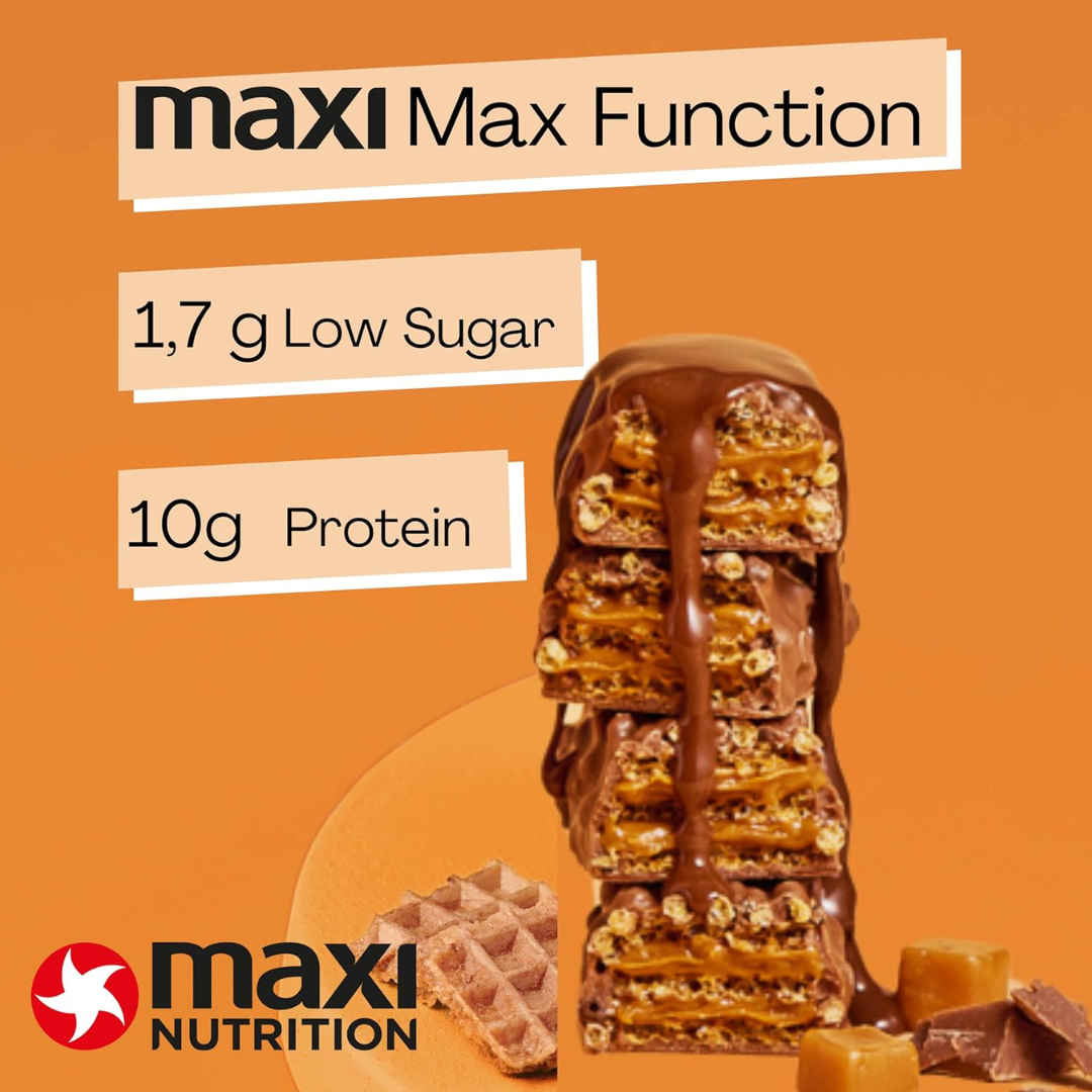 MaxiNutrition Protein Waffle Bar 12x40g Caramel Spread