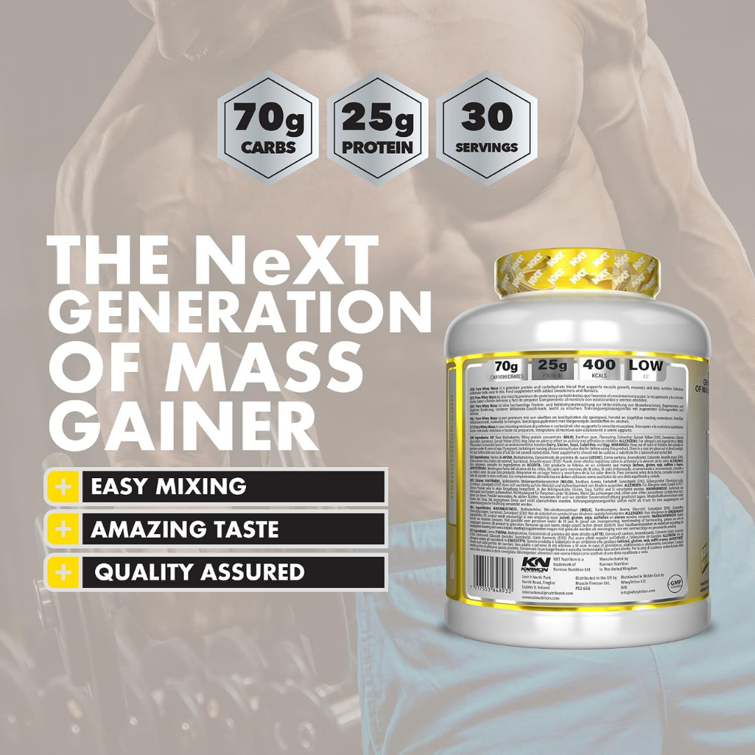 NXT Nutrition NXT Pure Whey Mass 3.18kg Banana Milkshake