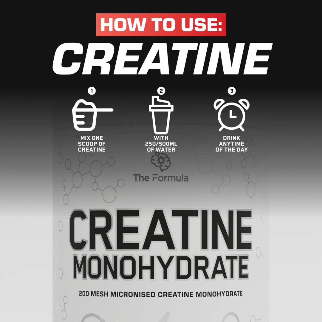 The Formula CREATINE Monohydrate 100% Micronised 500g Unflavoured