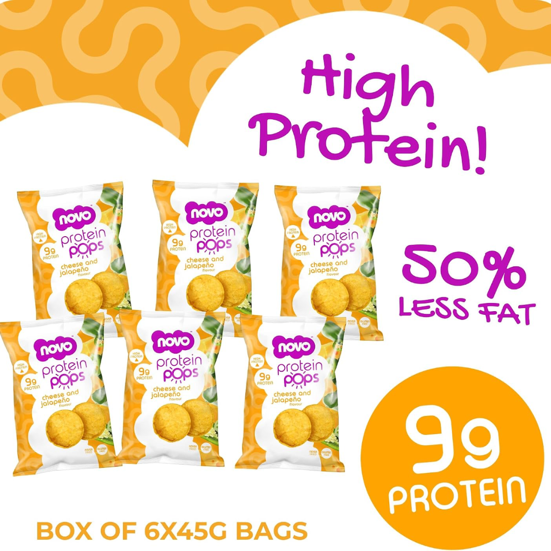 Novo Nutrition Novo Protein Pops 6x45g Cheese and Jalapeno
