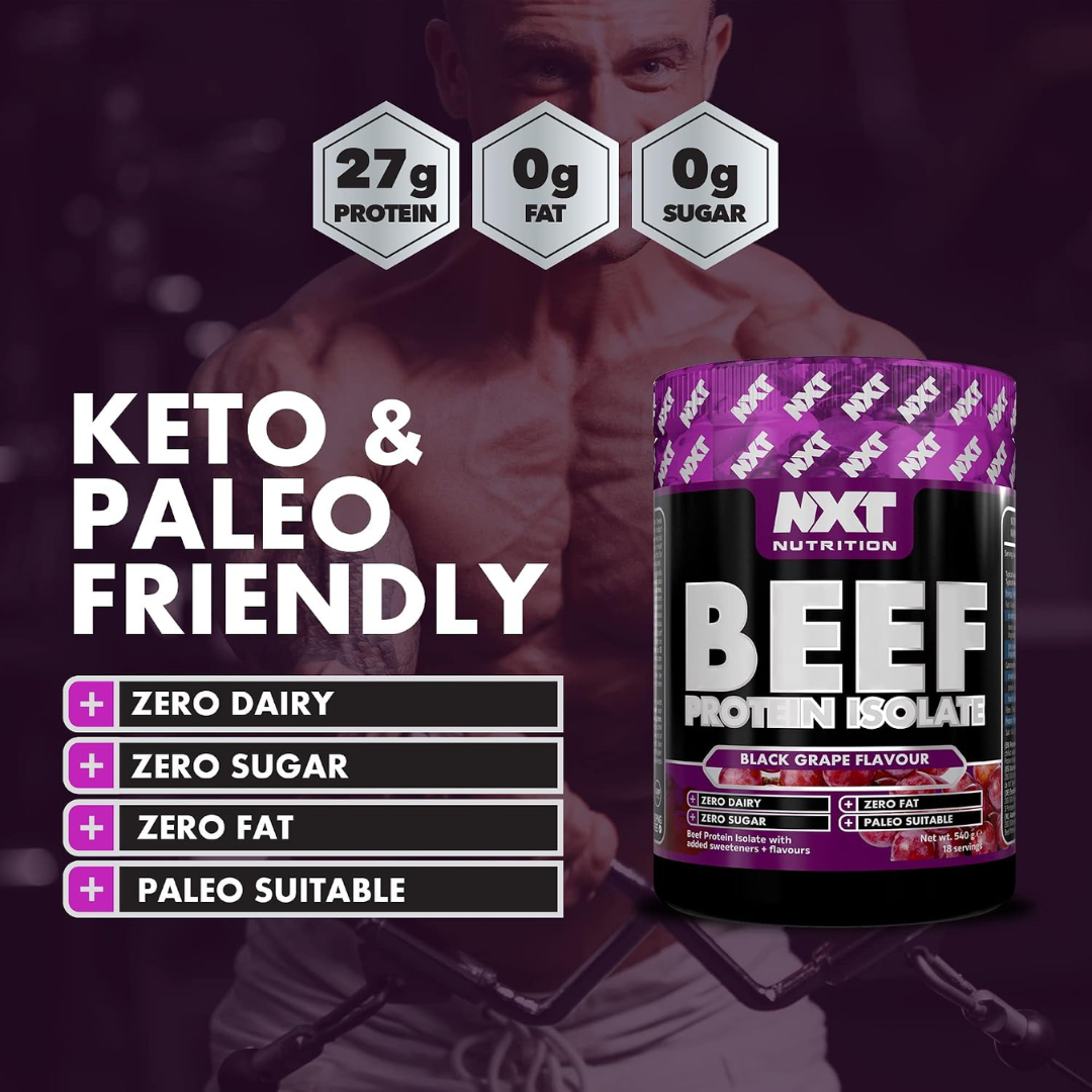 NXT Nutrition Beef Protein Isolate 540g Black Grape