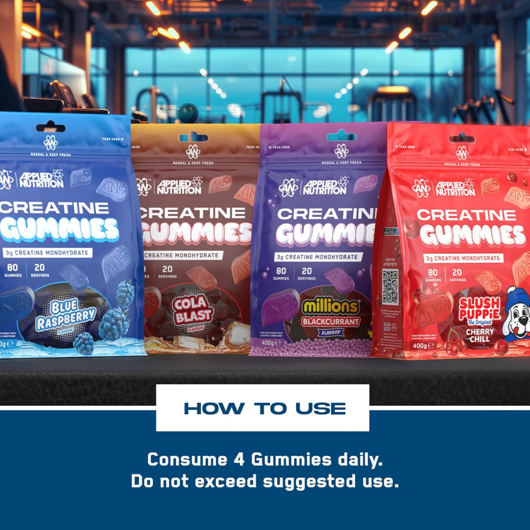 Applied Nutrition Creatine Gummies 80 Gummies Cherry Chill SLUSH PUPPiE