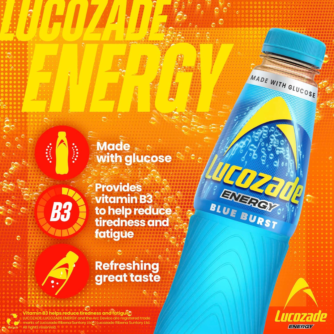 Lucozade Energy 12x500ml Blue Burst