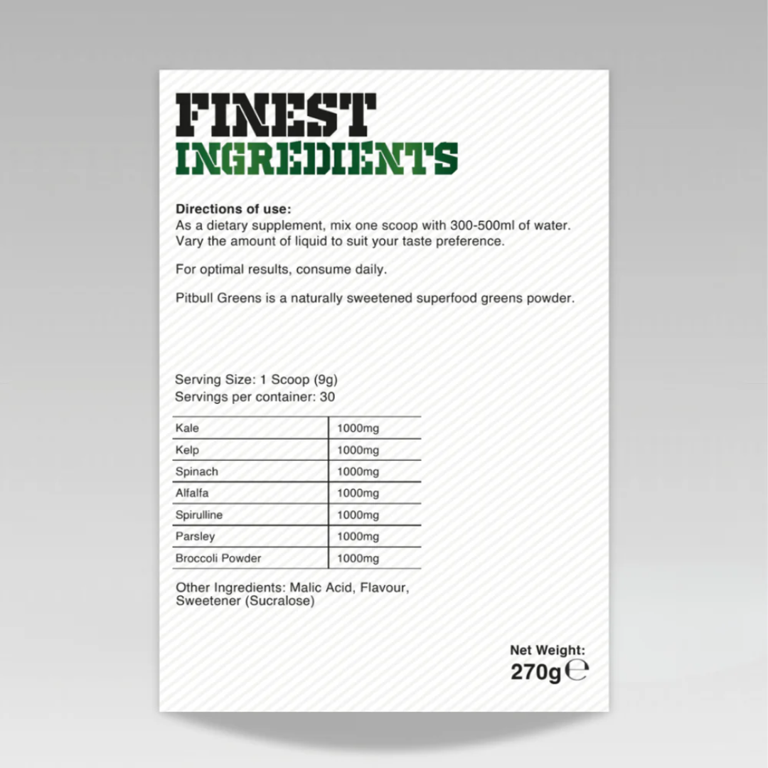 Gas Mark 10 Pitbull Greens 270g Apple