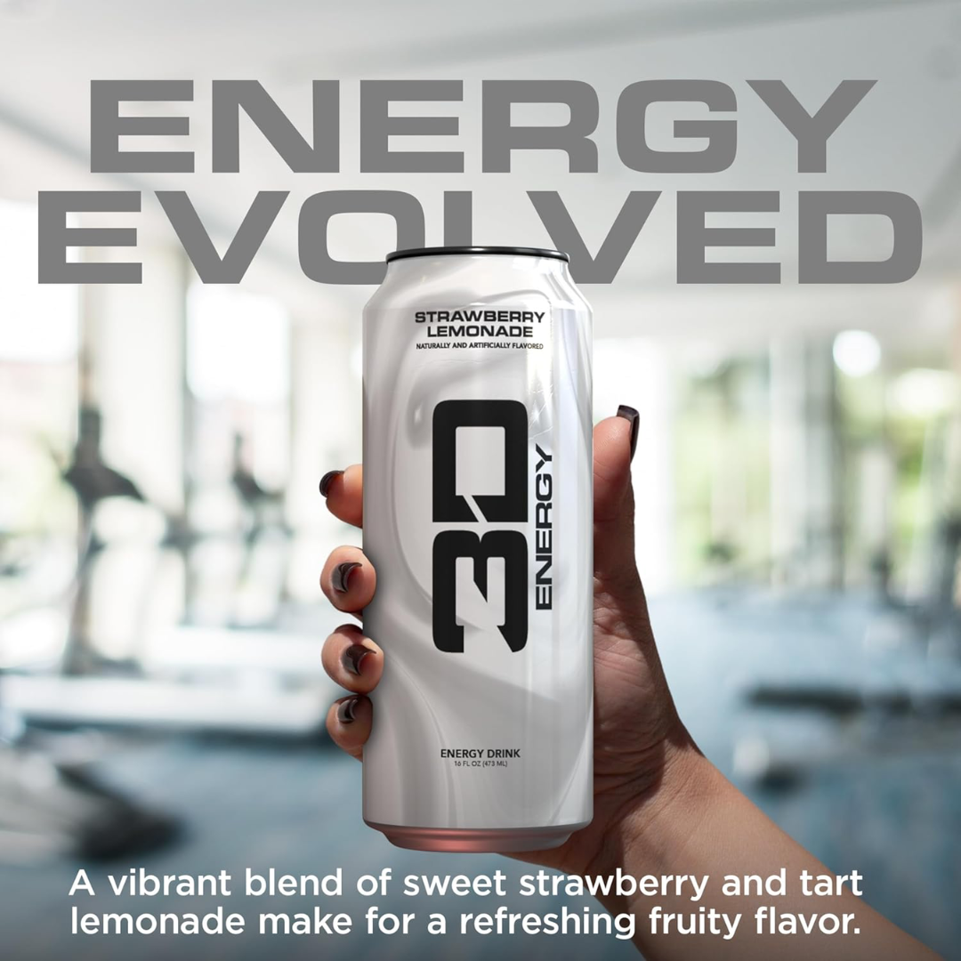 3D Energy Drink 12x473ml Strawberry Lemonade