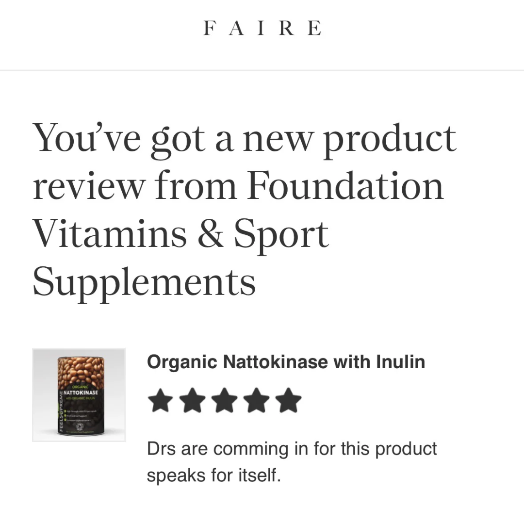 Feel Supreme Organic Nattokinase with Inulin Supplement 60 Caps