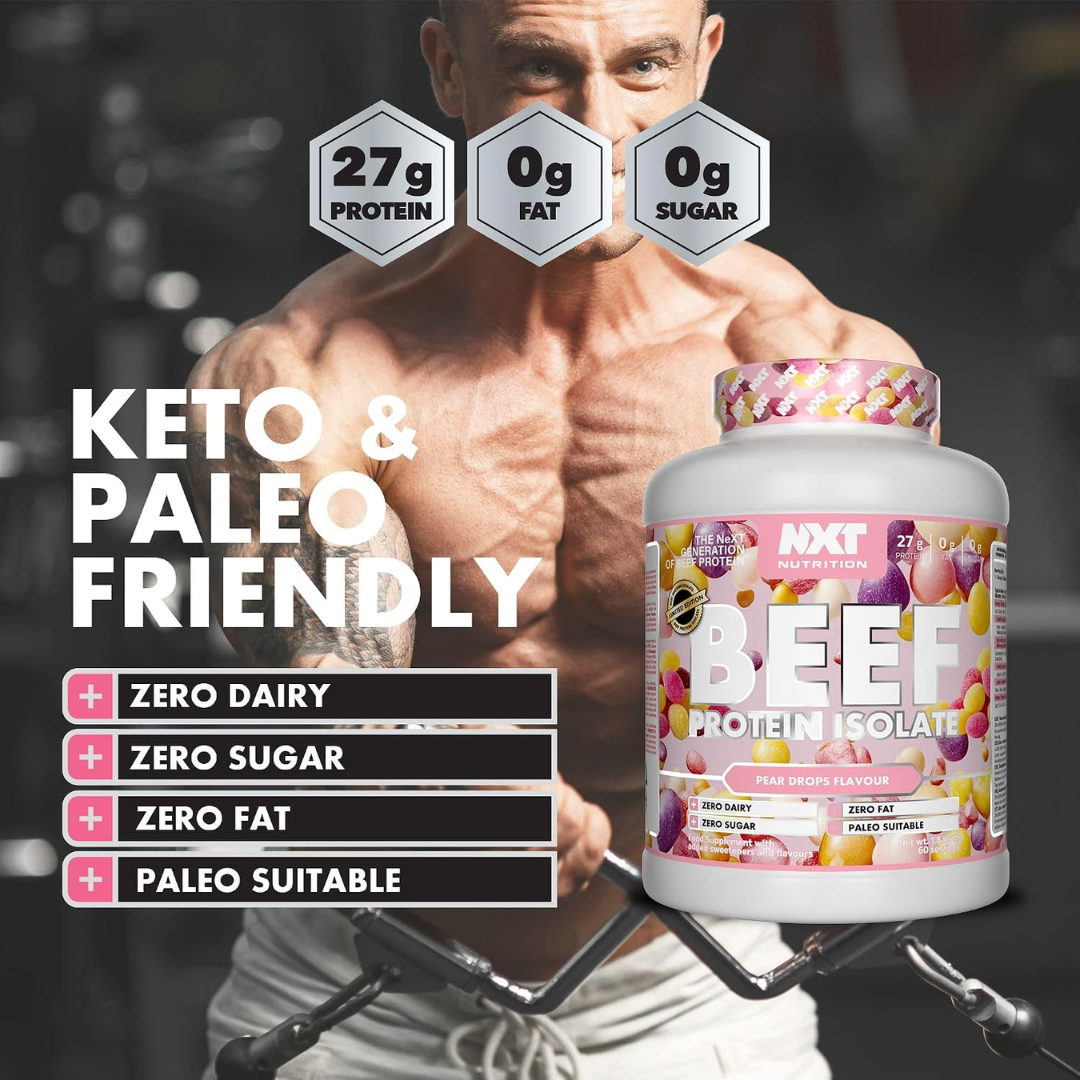 NXT Nutrition Beef Protein Isolate 1.8kg Pear Drops