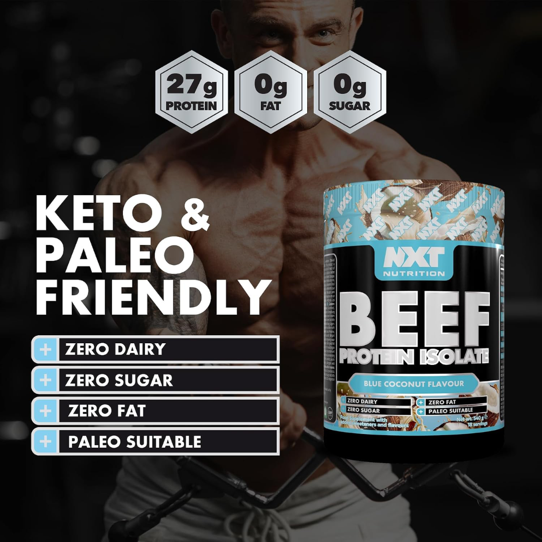 NXT Nutrition Beef Protein Isolate 540g Blue Coconut