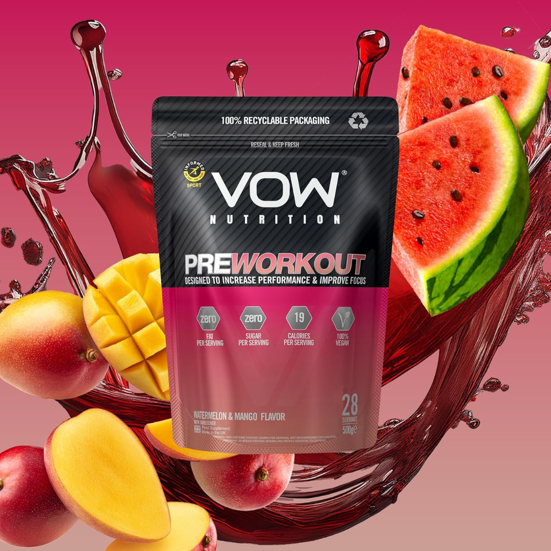 VOW Nutrition Pre Workout 500g Watermelon & Mango