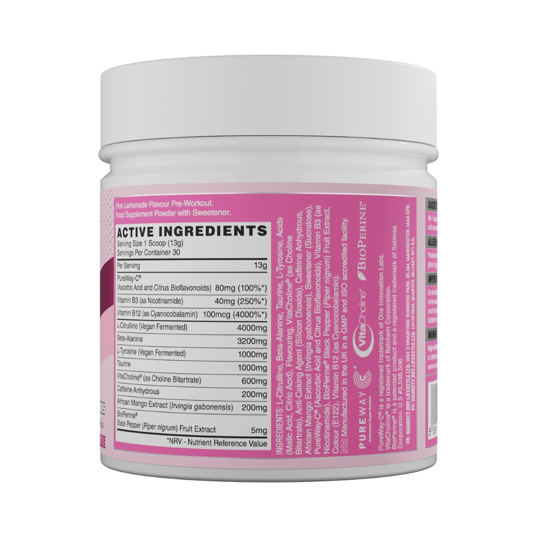 Naughty Boy Energy 390g Pink Lemonade